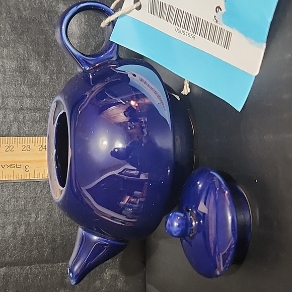 Old Amsterdam "Tea for One" Personal Tea Pot and Cup Set, Gorgeous Cobalt Blue - Picture 3 of 8